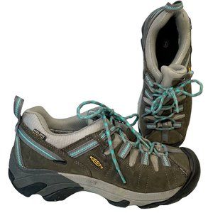Keen Womens Dry Targhee II Hiking Shoes Gray Blue 1004089 Trail Waterproof 11M